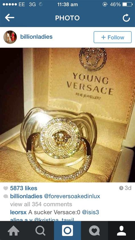 young versace pacifier for sale|Versace baby labels.